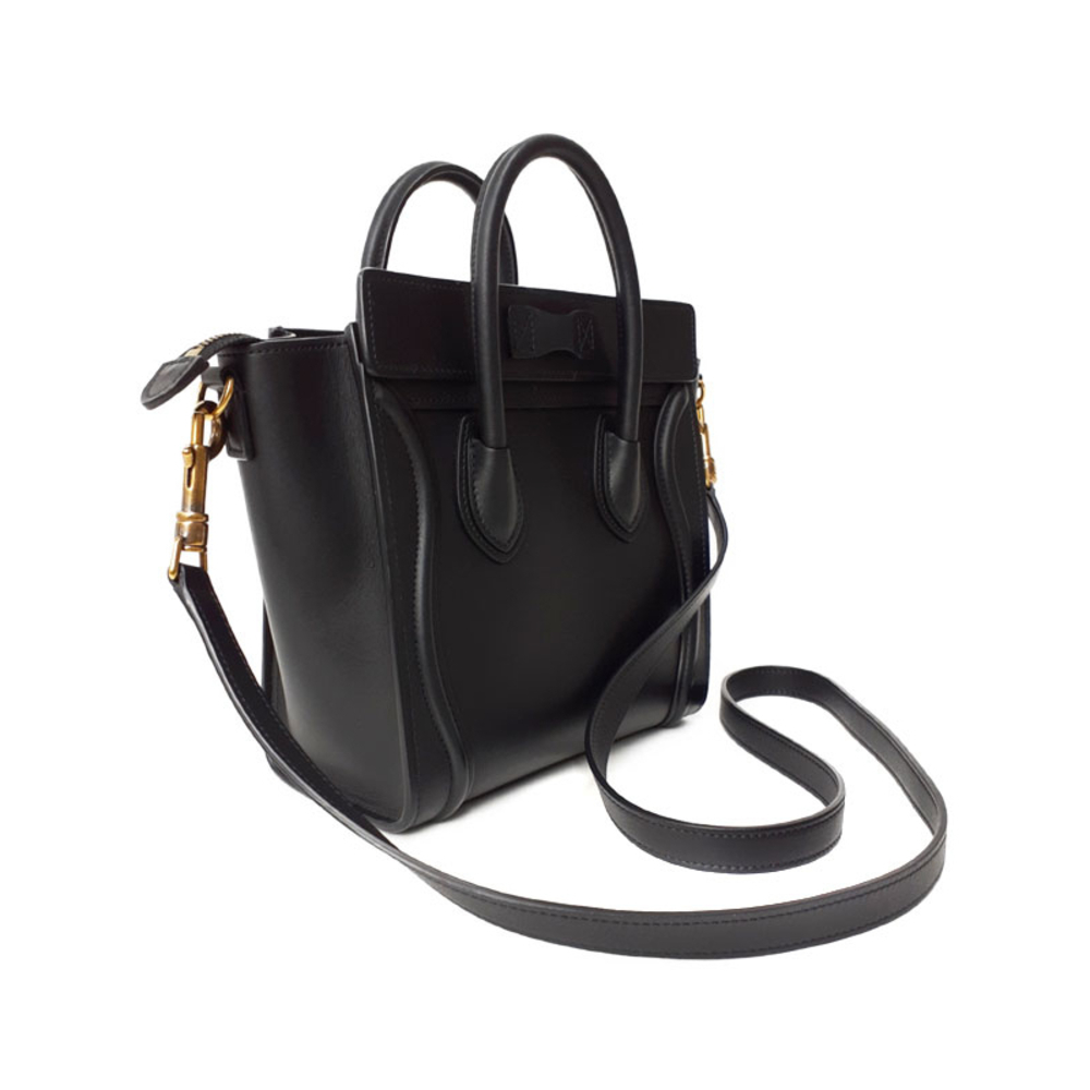 Celine Bag Nano Black Luggage 2way